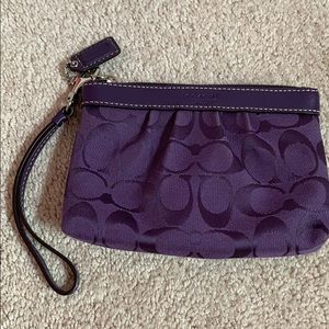 Coach Purple Wristlet